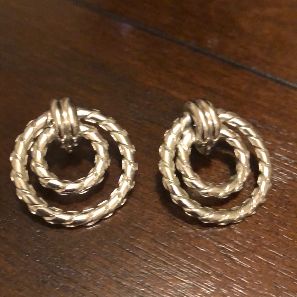 Vintage Silver Screw Back Earrings